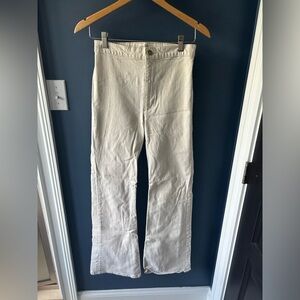 JCrew high waisted ivory flare jeans